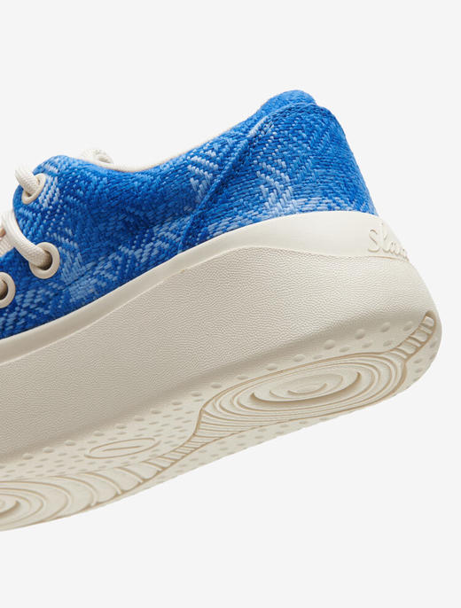 SENZU BEAN曹芳仙豆板鞋SZB男鞋透气运动休闲鞋低帮瓷器蓝平跟鞋 瓷器蓝/白色 SZBFTWL005021 商品图7