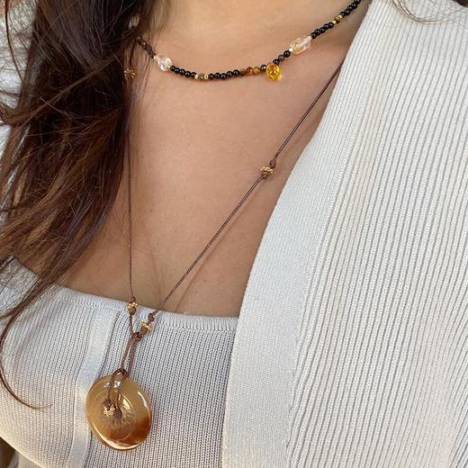 LHWINDSOR 原创设计枫糖配色项链珠串项链平安扣项链 商品图3