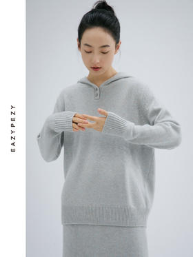 奥利奥羊绒羊毛帽衫半裙套装
