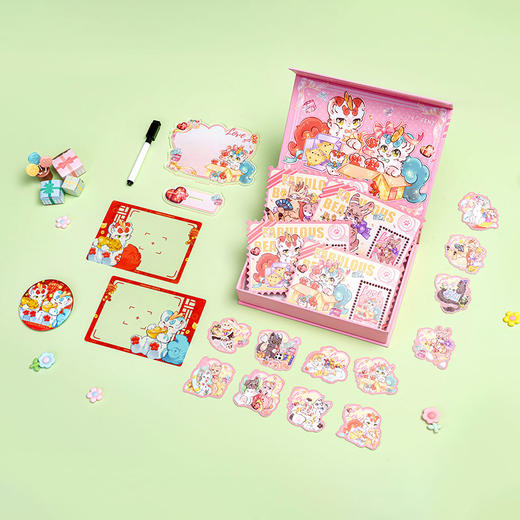 《非人哉官方店》有兽焉爱的礼物新年套装透卡75mm徽章亚克力留言板 商品图2