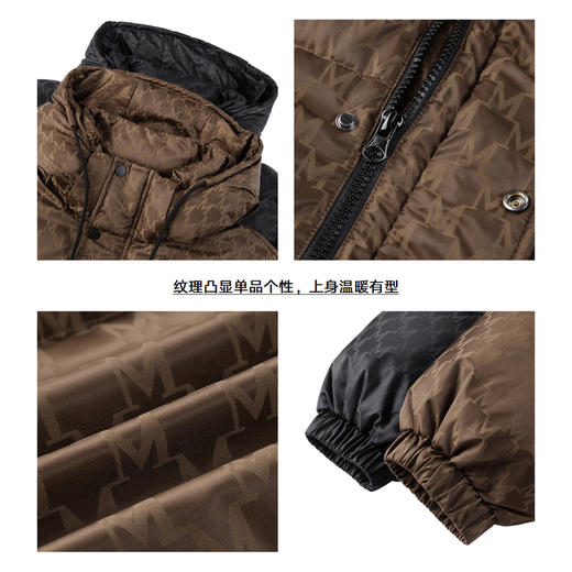 gxgjeans男装冬季时尚满印休闲短款羽绒服潮JHE1D2506914 商品图3