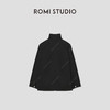 ROMI STUDIO“立体剪裁”休闲宽松立领拉链套头黑色外套W3588 商品缩略图1