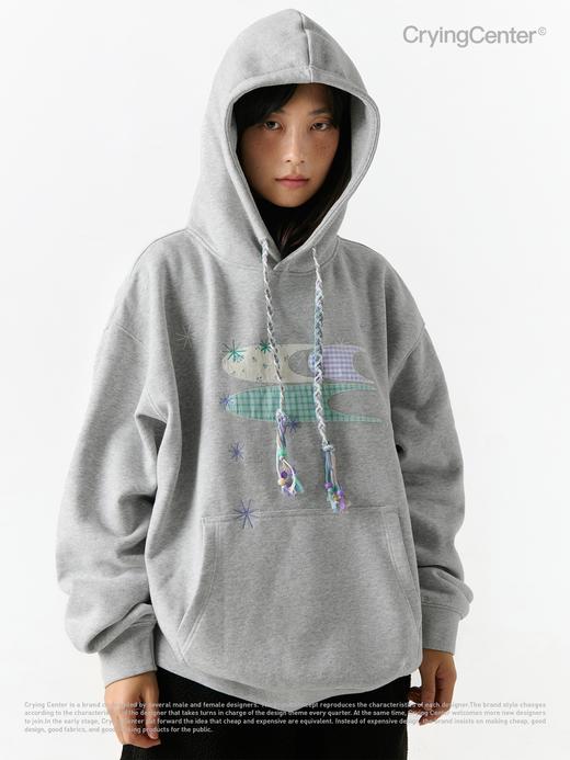 CryingCenter 碎花格纹拼布加绒卫衣 哭喊中心 商品图4