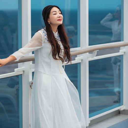 【林栖设计小店】（上衣现货）真丝绣花衬衣裤子2025春季新品宽松飞片花仙子上衣阔腿裤1951108-1951109 商品图4