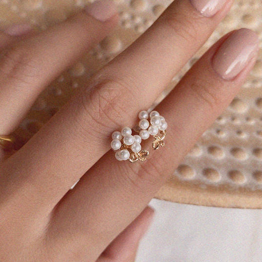 LHWINDSOR 珍珠小葡萄耳钉耳环女气质百搭秋冬耳饰 商品图3