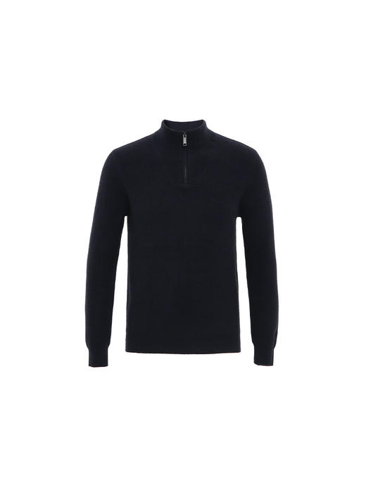 callisto藏青色纯山羊绒长袖毛衣 商品图0