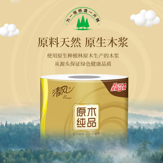 清风原木金装系列卫生纸 商品图3