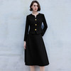 IWY/新款气质黑色长袖西装半裙两件套气质修身职业裙装工作服CS2130 商品缩略图0