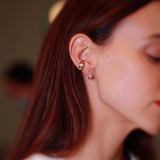 LHWINDSOR 小珍珠耳骨夹贝珠C型简约气质无耳洞复古耳饰高级感耳挂 商品图1