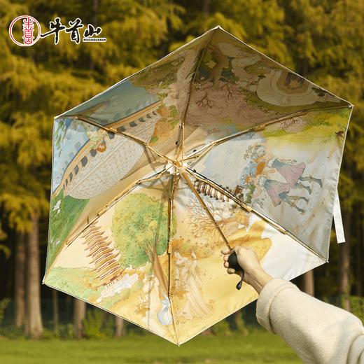 牛首山折叠伞大英图书馆联名系列防晒小巧便携晴雨胶囊黑胶遮阳伞 商品图1