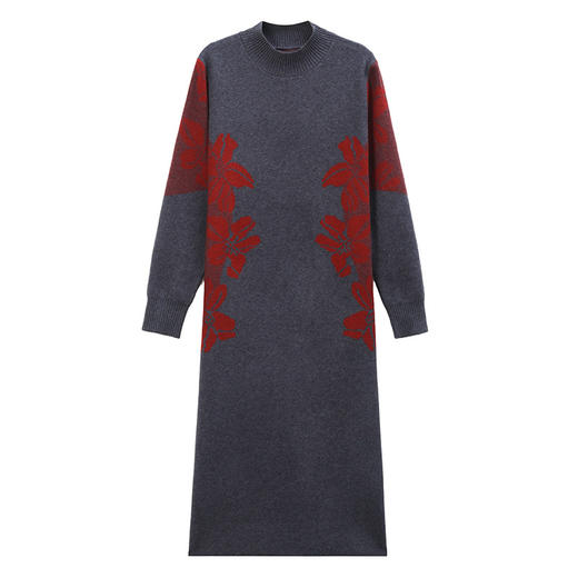 CC-103-7601配大衣连衣裙女中长款秋冬季2024新款加厚内搭毛衣打底裙 商品图4