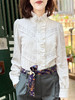 TYNVIE 花边立领长袖衬衫 商品缩略图0