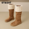 星期六时髦百搭绒里两穿长筒堆堆靴SSC4119EUA 商品缩略图10