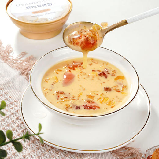 【李养养】杨枝甘露有机银耳桃胶，女生养颜小鲜炖，草本食养的美味微甜品。胶质浓稠，媲美奶茶店同款奶茶，更健康。礼盒 商品图2