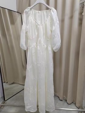 【门店同款】ENJOY夏季竹叶刺绣连衣裙 158744405