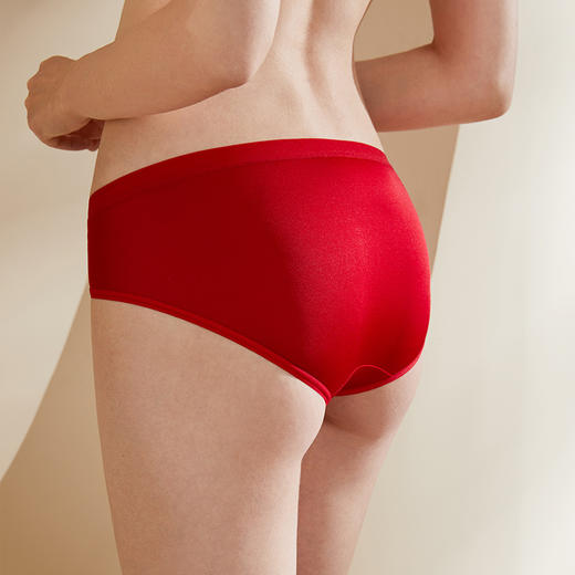 金三塔 100%桑蚕丝女士基础文胸内裤红色新年礼盒装 商品图4