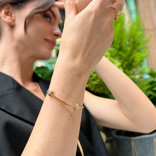 LHWINDSOR 原创设计运动系列微笑的杠铃手链项链耳钉套装 商品图2