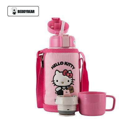 【国内现货】杯具熊复古儿童保温壶（背带KITTY）600ML 商品图0