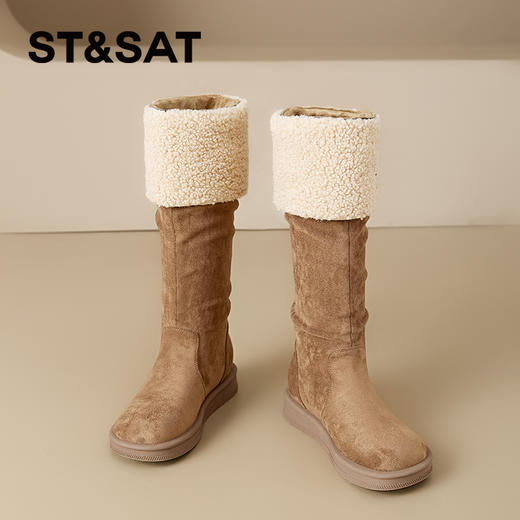 星期六时髦百搭绒里两穿长筒堆堆靴SSC4119EUA 商品图8