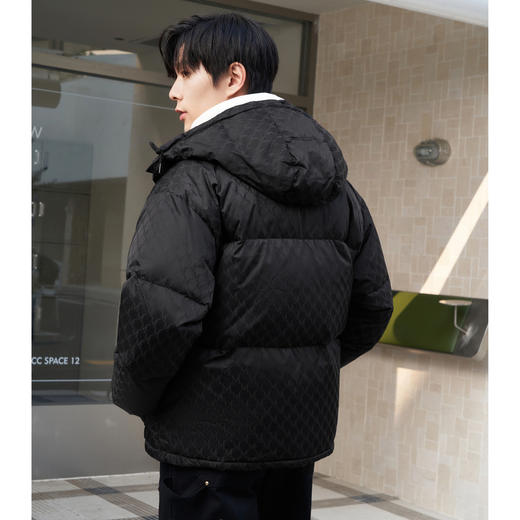 gxgjeans男装冬季时尚满印休闲短款羽绒服潮JHE1D2506914 商品图2