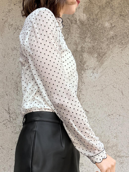 TYNVIE 花边领长袖衬衫 商品图3