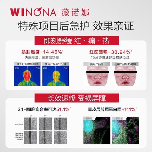 WNQ薇诺娜 | 舒缓速修胶原冻干面膜 | 敏感肌舒缓修护保湿 速退干敏红 修护皮肤屏障 重组III型人源胶原 倍护好肌肤 商品图1