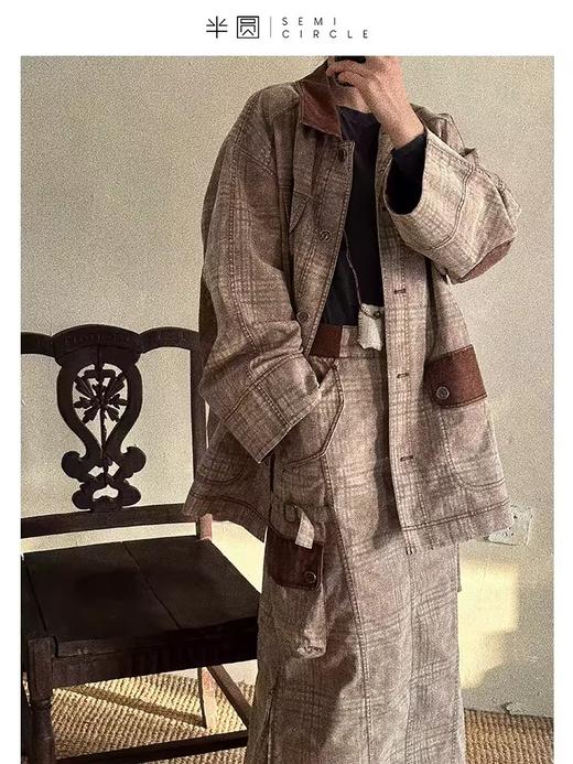 半圆/D23199055-A/短外套套装宽松型高级感外套 商品图1