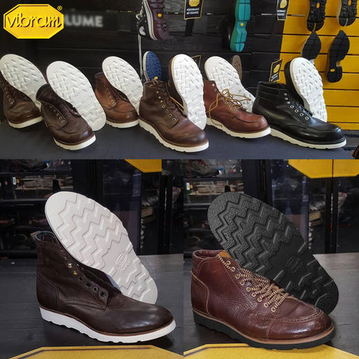 意大利进口韦伯Vibram 4377轻便橡胶鞋底整底黑色白色 商品图2