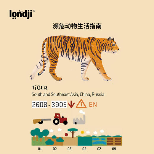 londji 神奇动物 4阶拼图 适合7岁+ 知识科普 保育概念认知 外语读物 西班牙品牌 PZ604U 商品图3