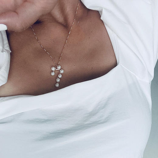 LHWINDSOR 好奇小姐项链问号造型颈链镀金简约原创设计珍珠饰品 商品图4