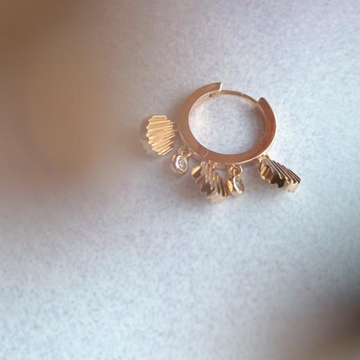 LHWINDSOR 贝壳浪花双层项链耳环高品质复古风项链耳环 商品图5