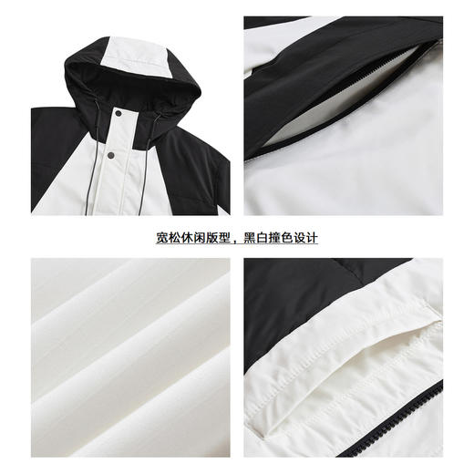 gxg.jeans【杜邦三防】男装冬季羽绒服 黑白撞色保暖短款连帽羽绒服男JED1Y208864 商品图3