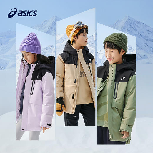 Asics/亚瑟士童装2024年冬季三防中长款羽绒派克服加厚保暖外套新 商品图4