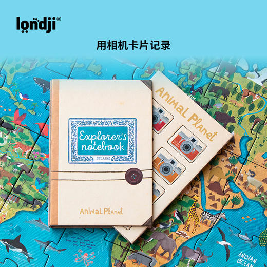 londji 蓝色星球 3阶拼图 适合5-8岁 知识科普 保育概念认知 外语读物 西班牙品牌 PZ602U 商品图3