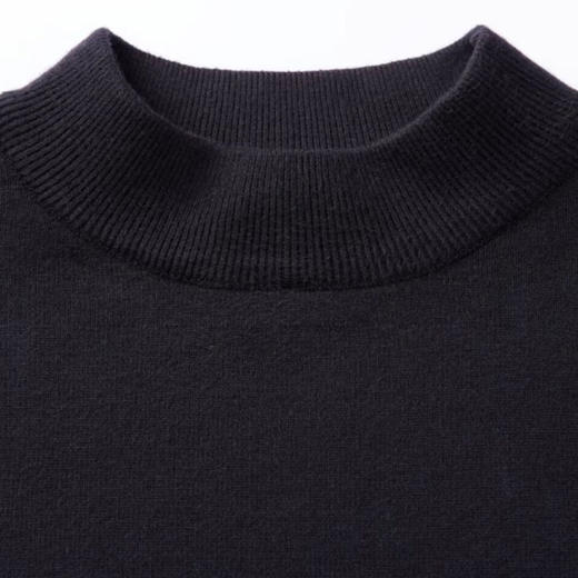 半身缘男装 秋冬贴身半高领保暖针织打底内搭毛衫08602 商品图5