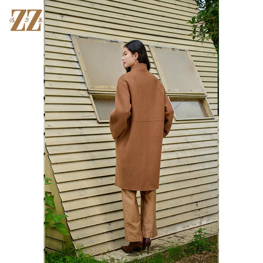 佐尔美气质简约时尚绵羊毛双面呢大衣外套女M44YS05 商品图4