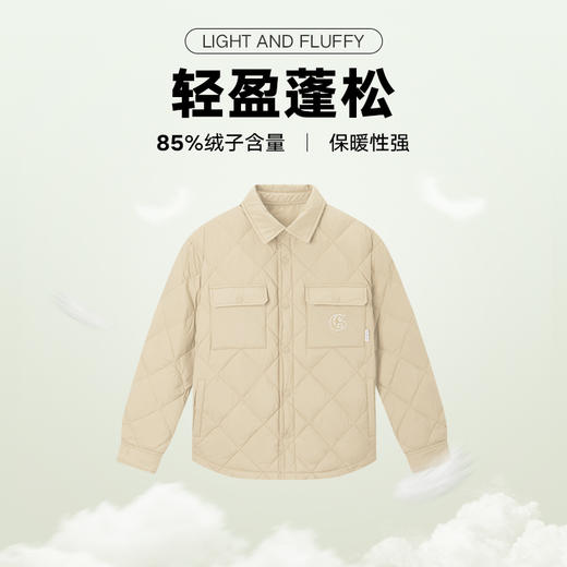 gxg.jeans【杜邦三防】男装冬季羽绒服 工装口袋翻领衬衫轻薄羽绒服男JED1Y200054 商品图2