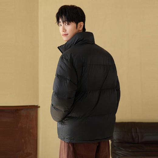 gxg.jeans男装冬季黑色短款立领羽绒服男青年J24D1D2506874 商品图2