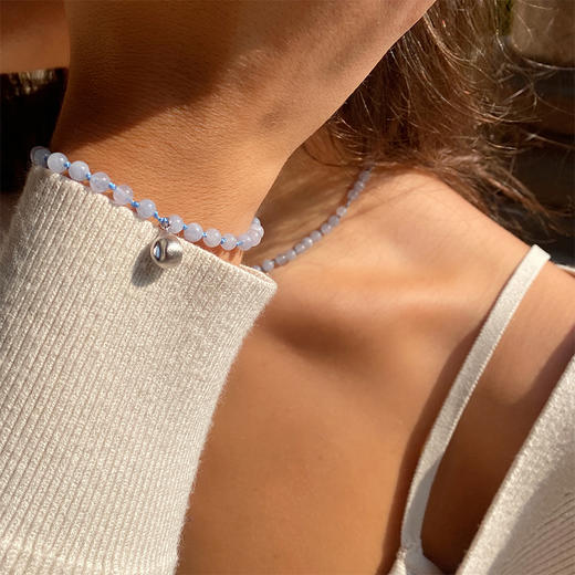 LHWINDSOR 原创设计简约珠串净透气球天空项链气球天空手链 商品图3