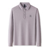 罗蒙男士Polo衫秋冬含羊毛蚕丝保暖双面磨毛polo衫男长袖t恤男 商品缩略图1
