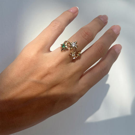 LHWINDSOR  原创设计North Star 北辰组合戒 星星戒指 商品图5