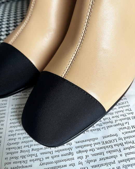 现货 THS 12.9-限时 香家 进口羊皮鞋头拼接短靴 2色 BZ1228 商品图6