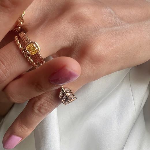 LHWINDSOR 原创设计感戒指柠檬挞戒指黄色极简戒指 商品图5