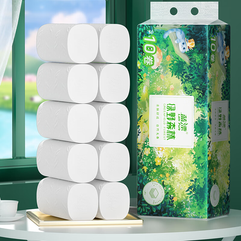 【自营】蓝漂绿野森林系列无芯卷纸1.6斤/提装卫生纸巾擦手纸厕纸