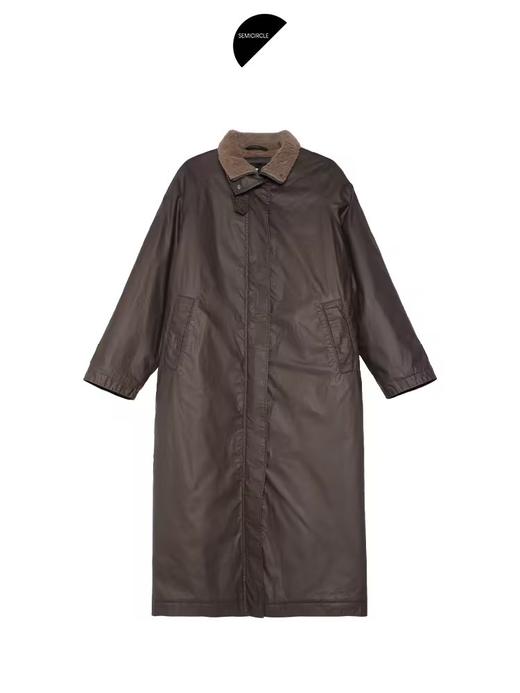 半圆/D24404481/加绒加厚羊羔毛风衣外套 商品图3