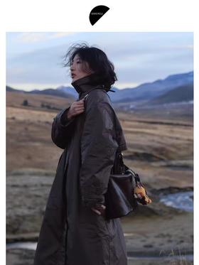 半圆/D24404481/加绒加厚羊羔毛风衣外套