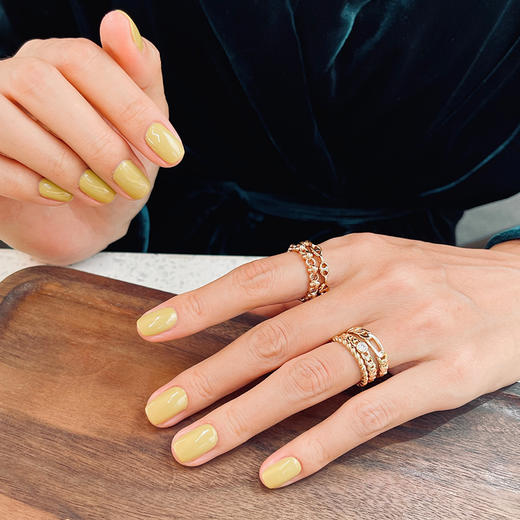 LHWINDSOR 双层花链戒指ins层次感链条叠加组合戒指复古轻奢开口戒 商品图3