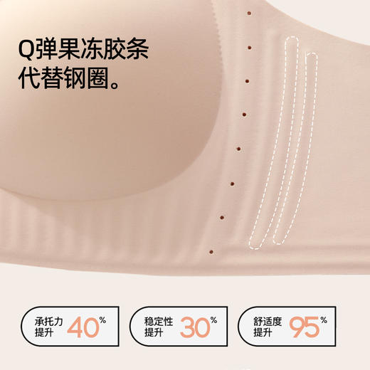 熳洁儿 粉底液内衣超隐形舒适无痕聚拢内衣透气果冻条软支撑24261519 商品图2