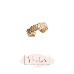 LHWINDSOR 满心开口戒指Full heart ringins素圈心形叠戴指环
