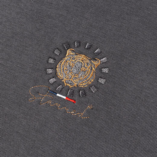 罗蒙男士秋冬加绒加厚卫衣金丝线绣花卫衣男秋冬保暖男上衣休闲百搭 商品图6